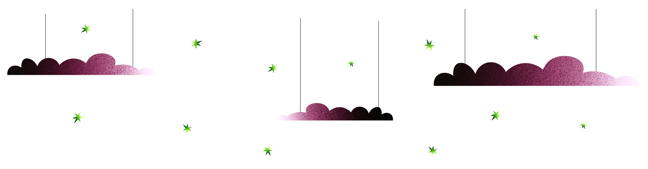 Une scène nocturne paisible avec des étoiles scintillantes et des nuages flottants, créant une atmosphère sereine et mystérieuse.